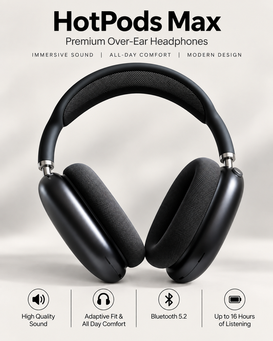 Hotpods Max (Noise Control + Popup Sensor) Black