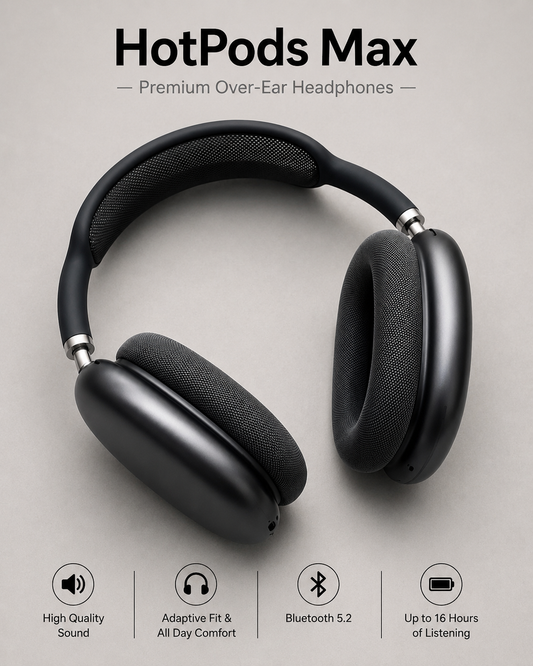Hotpods Max (Noise Control + Popup Sensor) Black