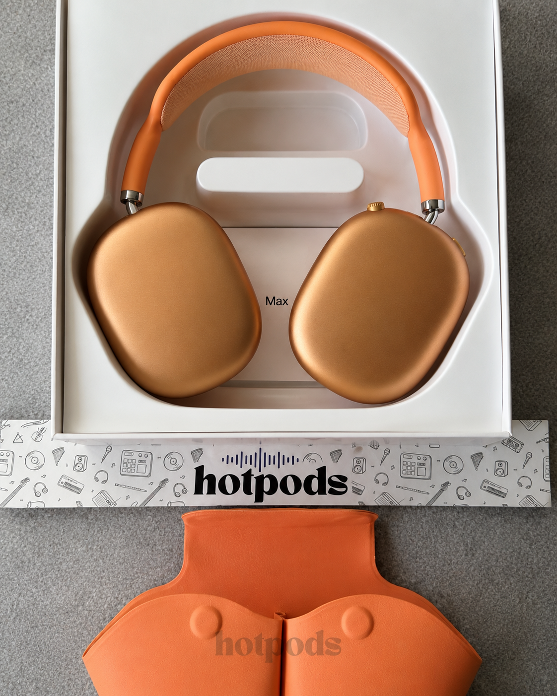 Hotpods Max (Noise Control + Popup Sensor) Orange