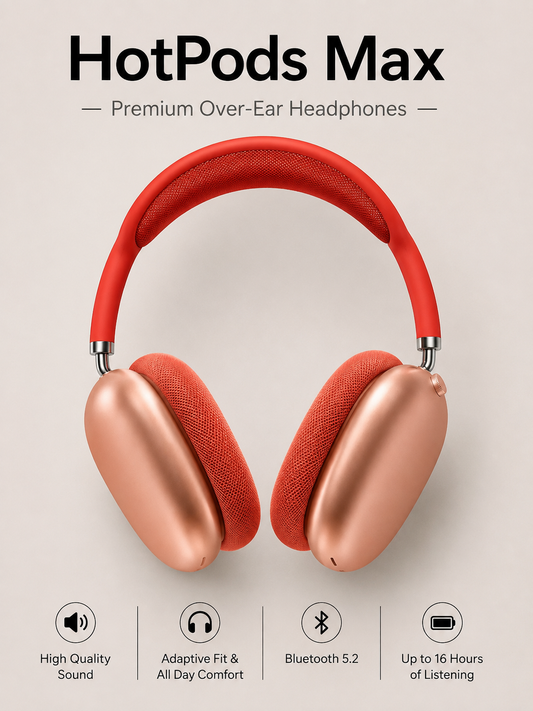 Hotpods Max (Noise Control + Popup Sensor) Red
