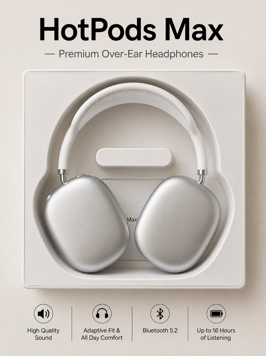 Hotpods Max (Noise Control + Popup Sensor) Silver